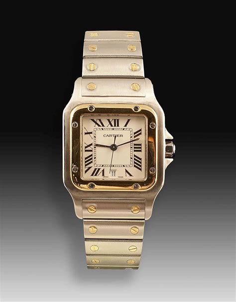 orologio cartier santos acciaio e oro a quarzo|cartier santos accesso.